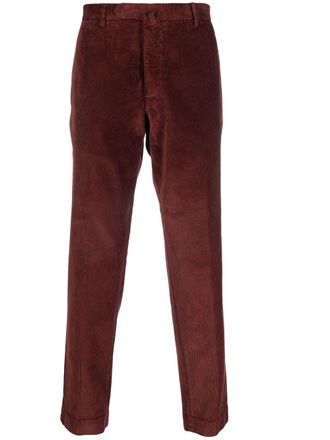 Dell'Oglio corduroy straight-leg trousers - Red