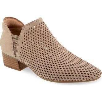 Gentle Souls Fran Perforated Bootie in Sesame Nubuck at Nordstrom, Size 8.5
