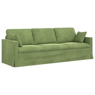 vidaXL Sof&aacute; Verde Claro 228 X 78 X 80 Cm Terciopelo Vidaxl