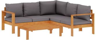 vidaXL Set Sof&aacute;s De Jard&iacute;n Con Cojines 4 Pzas Madera Maciza De Acacia Vidaxl