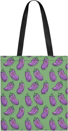 Generic Cute Eggplant Tote Bag for Women Men Shoulder Bags Purses Pouch Handbags
