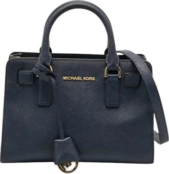 Michael Kors Pre-owned Kleine Leren Tote - Dames - Vintage Handtas - Blauw - ONE Size - Leer - Vintage