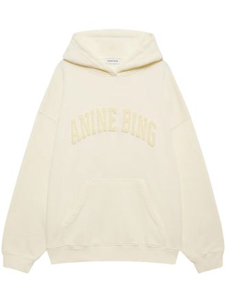 Anine Bing Relaxed-Fit Cotton Sweatshirt with Embroidered Logo