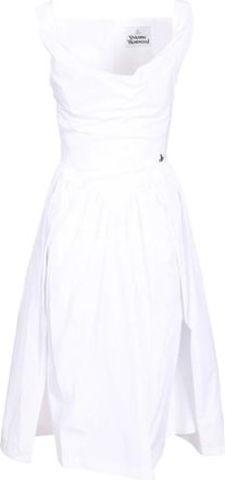 Vivienne Westwood Sunday Katoenen Jurk - Dames - Feestkleedjes - Wit - M - Katoen - Kleedjes