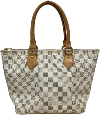 Louis Vuitton White Handbag Tote Bag (Pre-Owned)