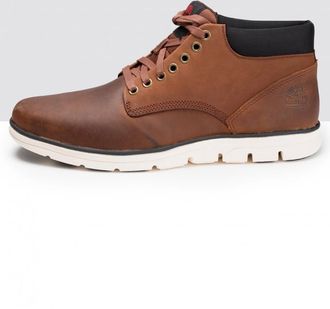 Timberland Mens Timberland Bradstreet Leather Mens Chukka Boot - Red Brown - Size: UK12.5 eu47.5 us13 medium