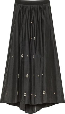 Forte_Forte Black Flared Skirt