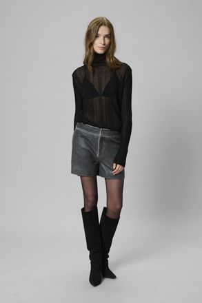 MY ESSENTIAL WARDROBE Leren short MWBibi Leren short Loose fit