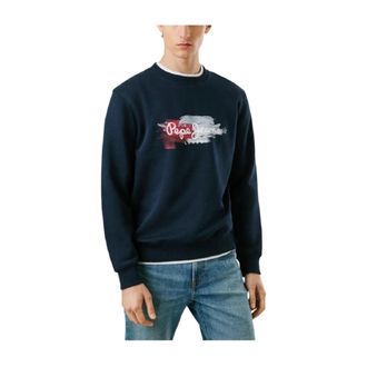 Pepe Jeans London Hoodies & sweatvesten, Heren, Blauw, S, Trey Crew Sweatshirt