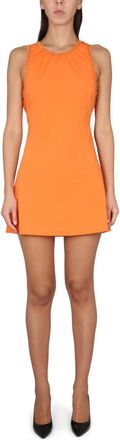 Moschino Orange Round Neck Mini Dress