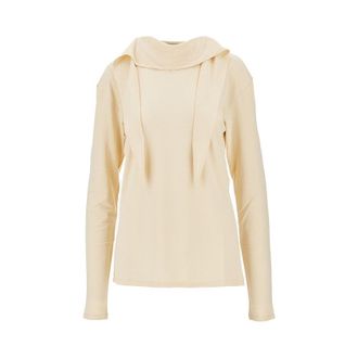 Christophe Lemaire Jersey crepe foulard top Woman S
