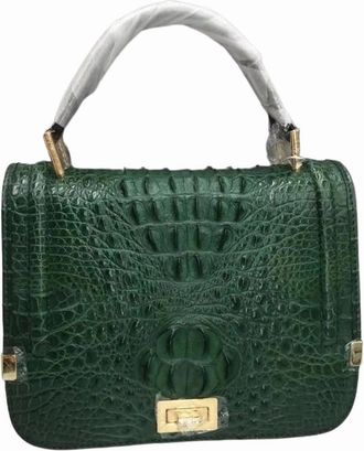 Generic tote handbag for women Authentic Crocodile Skin Female Flap Purse Genuine Alligator Leather Lady Small Handbag Womens Oblique Cross Shoulder Bag