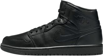Nike Air Jordan 1 Mid Mens Trainers Sneakers Basketball Fashion Leather Shoes 554724-093 UK7.5 (EU42) Black
