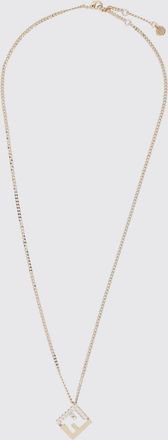 Fendi Collana Forever in ottone con monogramma FF e strass incastonati