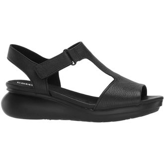 Camper Balloon K200612 Leather Womens Wedge Sole Sandals - Black - Size:UK 4
