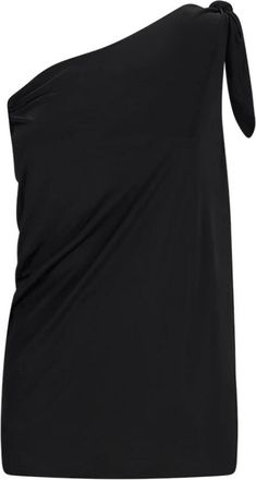 Saint Laurent Jersey Rok met Knoopdetail - Dames - Korte kleedjes - Zwart - S - Kleedjes