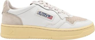 Autry Sneakers in Su&egrave;de/Leer Wit/Zand - Dames - Sneakers - Wit - 37 EU - Leer - Schoenen