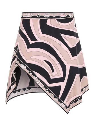 Emilio Pucci Silk Twill Mini Skirt