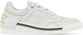 Fendi White Perforated Fender Sneakers