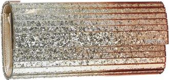 Jimmy Choo London Womens Clutch Sweetie Silver Acrylic Fabric Handbags Hand Bags