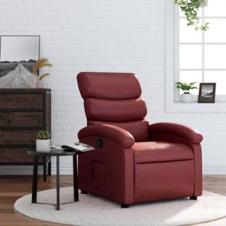 vidaXL Vidaxl - Sill&oacute;n Reclinable De Cuero Sint&eacute;tico Rojo Tinto