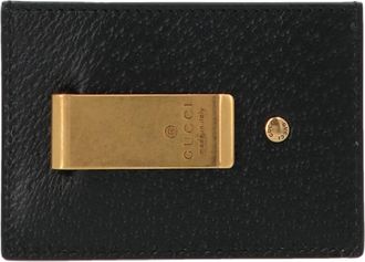Gucci Mens Black Calfskin Cardholder Accessory
