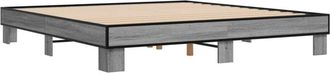 vidaXL Bed Frame without Mattress Grey Sonoma 200x200 cm Vidaxl