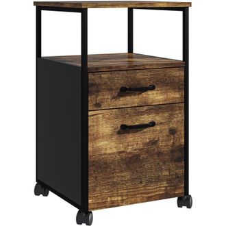 Relaxdays Relaxdays mobile file cabinet, 2 drawers, hanging file system, modern design, HWD: 66.5 x 42 x 44 cm, slim white cabinet