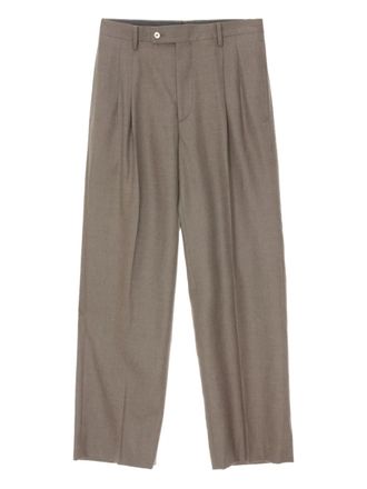 Auralee two-tuck wool slacks - men - Wool - 3 - Brown