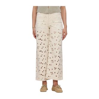 Edited Edited - Tabea Jeans - Dames - Broeken - Beige - Maat: XS