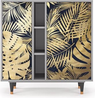 StoryZ Aparador azul y amarillo 3 puertas L 94 cm