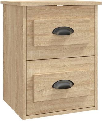 vidaXL Vidaxl - Mesita de noche de pared color roble Sonoma 41,5x36x53 cm