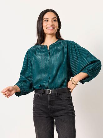 Fat Face FatFace Ellen Teal Blue Petite Blouse