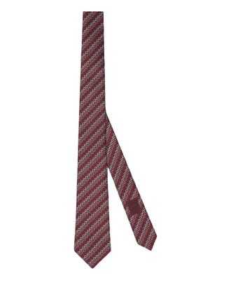 Gucci horsebit chain tie - men - Silk - One Size - Red
