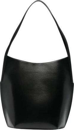 Jil Sander Kante Tote - Dames - Schoudertassen - Zwart - ONE Size - Leer - Tassen