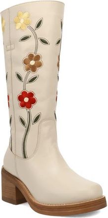 Dingo Bloom Embroidered Boot in Off White at Nordstrom, Size 7.5