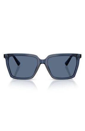 Jimmy Choo London 55mm Square Sunglasses in Transparent Navy /Blue at Nordstrom