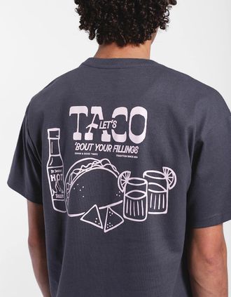 Dr. Denim Mens Trooper T-Shirt - Asphalt - Navy - Size: 40