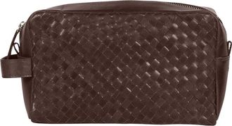 Howard London Braided Washbag John - Heren - Toilettassen - Bruin - ONE Size - Leer - Tassen