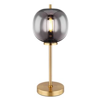 Globo Lighting L&aacute;mpara De Mesa - Blacky I - Lat&oacute;n Negro - Vidrio Metal