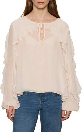 Sanctuary Better Days Ruffle Top in Pink Milk at Nordstrom, Size X-Small