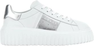 Hogan Strepen Sneakers - Dames - Sneakers - Wit - 36 1/2 EU - Leer - Schoenen