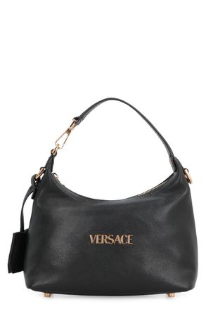Versace Versace Tag Hobo Bag In Leather With Embossed Logo