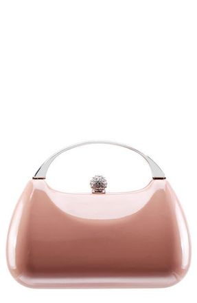 Nina Minaudi&egrave;re Top Handle Bag in Rose Nude at Nordstrom