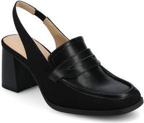 Journee Collection Henrika Slingback Pump in Black at Nordstrom Rack, Size 8.5