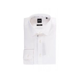 HUGO BOSS Hank Kent Overhemd - Heren - Zakelijke Overhemden - Wit - 3XL - Katoen - Overhemden