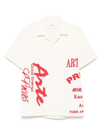 Arte Overhemd met print - Beige