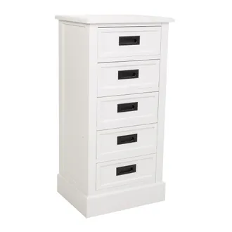 Wanderlust Deco Wanderlust Deco - Sinfonier De Madera 5 Cajones Blanco 45x35x90h Cm
