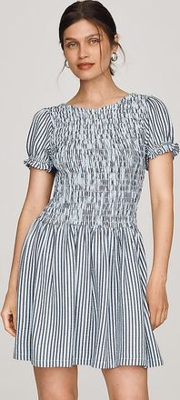 Maeve Margie Smocked Stripe Mini Dress