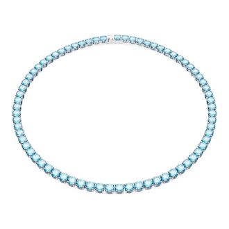 Swarovski Damesketting Blauw Matrix Tennis 5661187 - Dames - Kettingen - Grijs - ONE Size - Accessoires